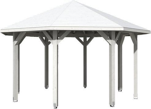 SKANHOLZ Pavillon »Nice 2«, Zeltdach, achteckig, BxHxT: 484 x 330 x 484 cm - weiss