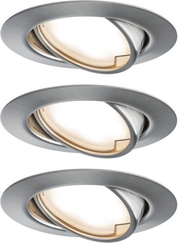 PAULMANN Einbauleuchte, 5 W, Einbautiefe: 4,5 cm - silberfarben