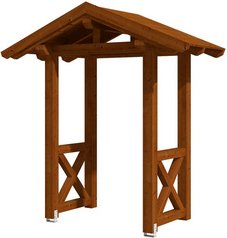 SKANHOLZ Vordach »Siegen 4«, 247 x 116 cm (BxT), nordische Fichte, nussbaum - braun