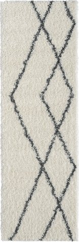 My Flair Teppich » My Shaggy Raute«, BxL: 80 x 250 cm, Polypropylen - beige