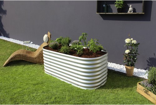 VITAVIA Hochbeet »Terra 630«, BxHxL: 82,1 x 63 x 162,1 cm, Zincalume® - silberfarben