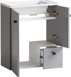 SCHILDMEYER Waschtisch »Balto«, BxH: 50 x 60 cm, platingrau