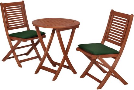 MERXX Balkonset »Cordoba«, 3 tlg., 2 Sitzplätze, Eukalyptus - braun