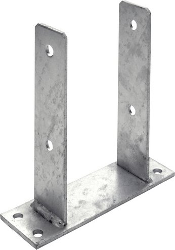 CONNEX Pfostenträger, Stahl, BxL: 210 x 200 mm - silberfarben