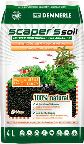DENNERLE Bodengrund »Scaper's Soil«, 1-4 mm 4,0L - braun