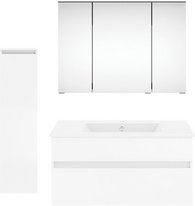 Get2You Badmöbel-Set »twenty one«, 4-teilig, Waschbecken BxHxT: 92 x 1,5 x 51 cm, montiert - weiss