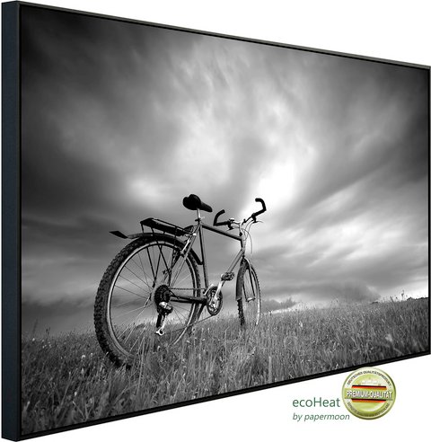 Thumbnail - papermoon Infrarotheizung »EcoHeat - Fahrrad Schwarz + Weiss«, Matt-Effekt - bunt