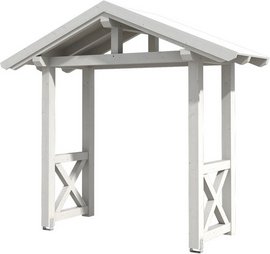 SKANHOLZ Vordach »Stralsund 4«, 289 x 116 cm (BxT), nordische Fichte, weiß - weiss