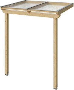 SKANHOLZ Vordach »Anklam«, pultdach, leimholz|fichte, natur - beige