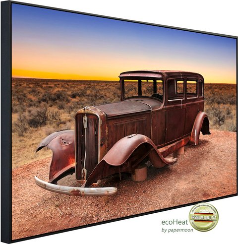 Thumbnail - papermoon Infrarotheizung »EcoHeat - Rout 66 Oldtimer«, Matt-Effekt - bunt