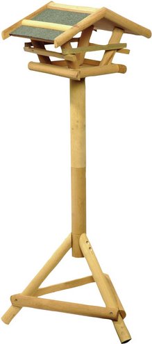 Thumbnail - DOBAR Vogelhaus, für Vögel, Kiefernholz/Bitumen, natur/grün - braun