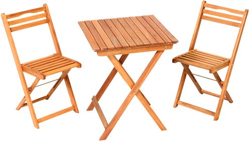 MERXX Gartenmöbel »Porto«, Holz, 3-teilig - beige