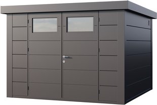 Telluria Gerätehaus »Classico«, BxHxT: 782 x 219 x 318 cm (Außenmaß inkl. Dachüberstand) - silberfarben