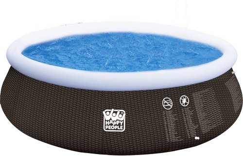 HAPPY PEOPLE Quick-Up Pool, braun, ØxH: 396 x 84 cm