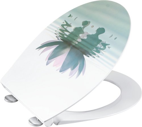 WELLWATER WC-Sitz »Seerose«, Duroplast, mit Absenkautomatik - bunt