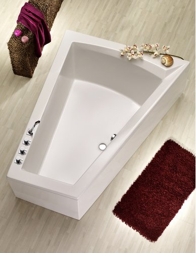 OTTOFOND Eckwanne, BxHxL: 135 x 50 x 175 cm, asymetrisch - weiss