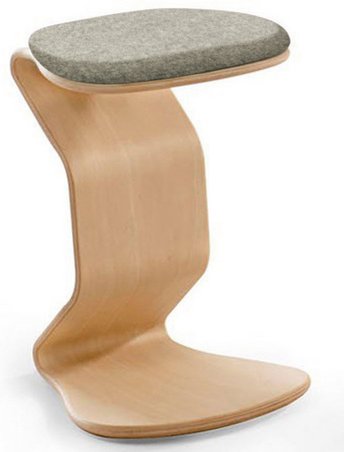 Mayer Sitzmöbel Hocker »NEST NATURE«, BxH: 32 x 49 cm, Schurwolle, grau