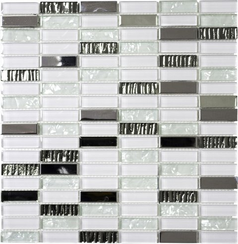 HuH Mosaik Mosaikfliese »Diamond«, BxL: 30,4 x 29,8 cm, Wandbelag - weiss