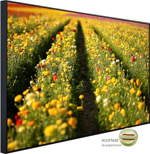 Thumbnail - papermoon Infrarotheizung »EcoHeat - Blumenfeld in San Diego«, Matt-Effekt - bunt