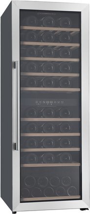 PKM Weintemperierschrank »WKS72-2«, BxHxL: 48 x 128,5 x 57,50 cm, freistehend - silberfarben