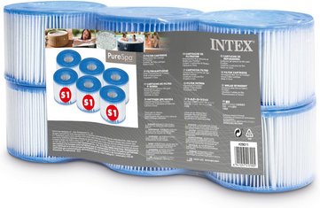 INTEX Ersatzfilterkartusche, 6 Stück, salzwassergeeignet - weiss