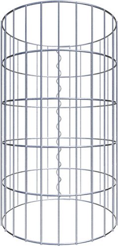 Gabiona Gabionensäule, silbergrau, Maschenweite 5 cm x 10 cm - silberfarben