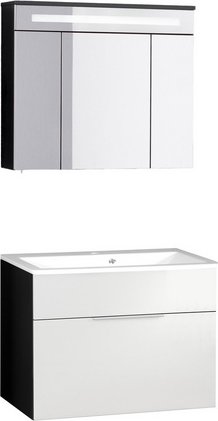 FACKELMANN Waschplatz-Set »KARA«, 80cm Chess 1Schub - weiss