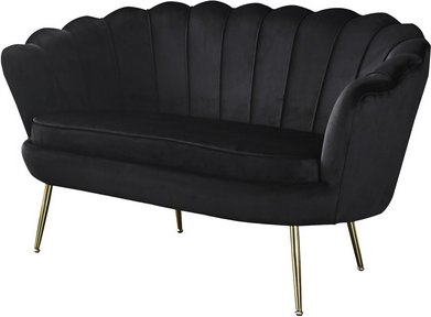 SalesFever Muschelsofa, Höhe: 78 cm, schwarz/goldfarben