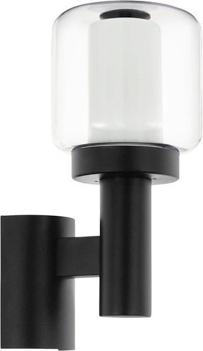 CASAYA Außenwandleuchte »Nasidi«, E27 max. 1x 40W, sw/klar/weiss, (HxL): 33 x 15 cm - schwarz