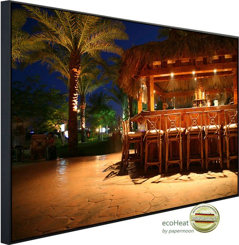 papermoon Infrarotheizung »EcoHeat - Bar am Strand«, Matt-Effekt - bunt