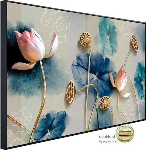 papermoon Infrarotheizung »EcoHeat - Muster mit Blumen«, Matt-Effekt - bunt