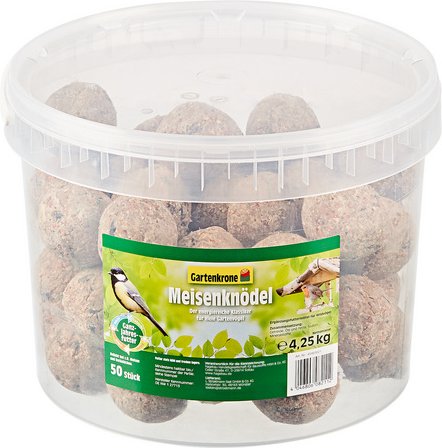 Gartenkrone Vogelfutter »Meisenknödel ohne Netz«, 1 Eimer à 4250 g - braun