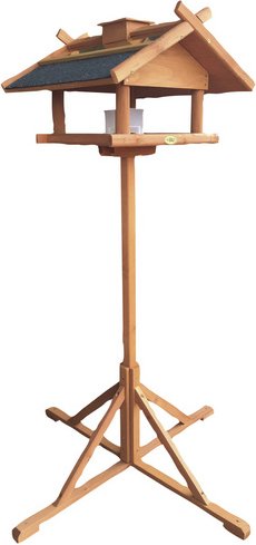 HABAU Vogelhaus Helgoland mit Silo + Ständer - braun