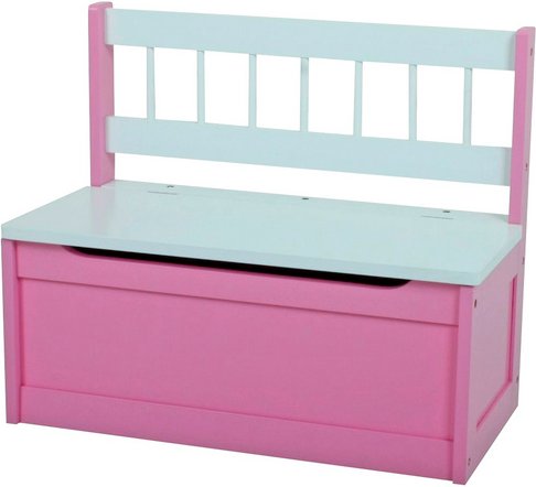 DEKO PLEASURE Truhenbank, Holz, BxHxT: 60 x 50 x 30 cm - rosa