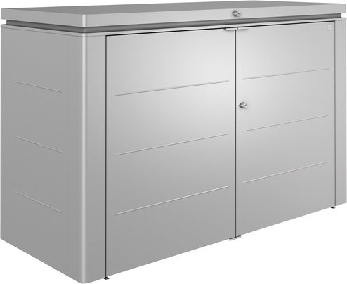 BIOHORT Gartenbox »HighBoard«, 200 x 127 x 84 cm (BxHxT), 2.150 Liter - silberfarben