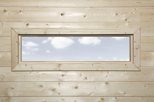 WEKA Zusatzfenster »Zubehör Gartenhäuser«, BxH: 97 x 33 cm, natur - braun