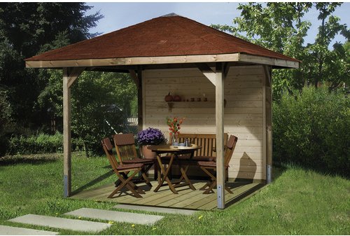 WEKA Pavillon »Paradies«, BxHxT: 333 x 286 x 333 cm - beige