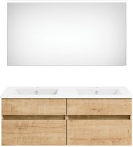 Get2You Badmöbel-Set »twenty one«, 4-teilig, Waschbecken BxHxT: 122 x 1,5 x 51 cm, montiert - braun