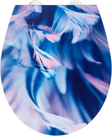 Thumbnail - WENKO WC-Sitz »Relief«, Breite: 380 mm, oval, Duroplast - bunt