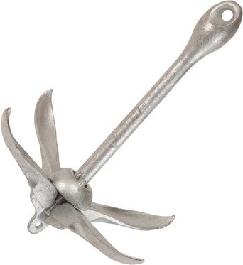 Thumbnail - CONACORD Faltklappanker, für Boote bis 6 m Länge - silberfarben