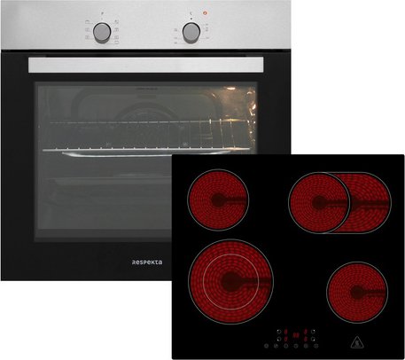 RESPEKTA Backofen-Set, 56 l, Metall/kunststoff, schwarz