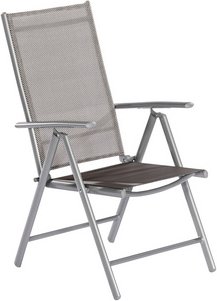 MERXX Klappsessel »Amalfi«, Metall/Textil, BxHxT: 57 x 108 x 65 cm - silberfarben