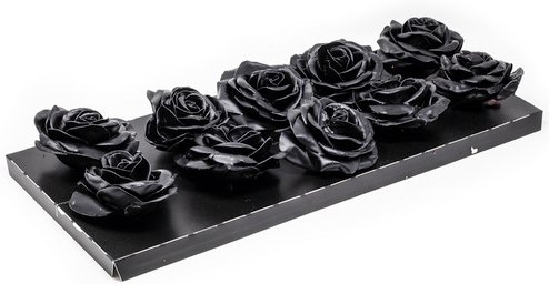 Flowerbox Wachsrose - schwarz