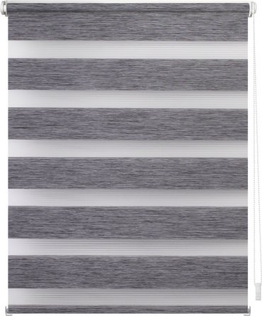 Lichtblick Duo-Rollo, Klemmfix, B x L: 70 x 150 cm, Polyester, dunkelgrau