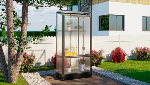 VITAVIA Balkongewächshaus, BxHxL: 8,1 x 165,5 x 42,8 cm - schwarz