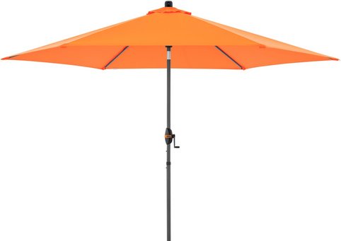 DOPPLER Kurbelschirm »MyZone «, 305 cm, sechseckig, Sonnenschutzfaktor: 50 - orange