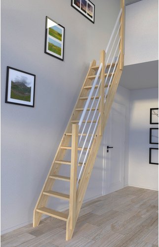 STARWOOD Raumspartreppe »2000/3000«, Fichtenholz, 12 Stufen, max. Geschosshöhe 279,5 cm - braun