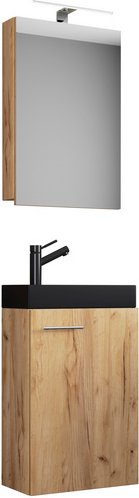 VCM Waschplatz-Set »Slito«, BxHxT: 41 x 130 x 22 cm - braun