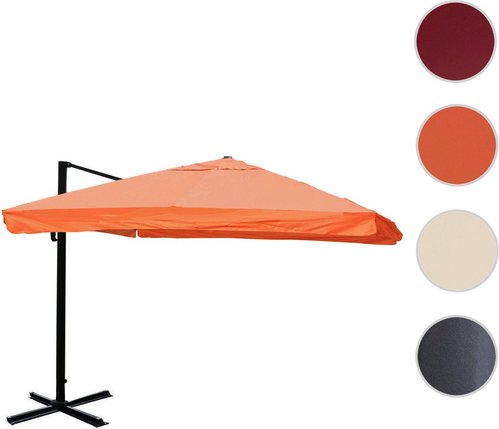 MVG Ampelschirm »MVG-A96«, 3,5x3,5m (Ø4,95m) Alu 25kg - orange