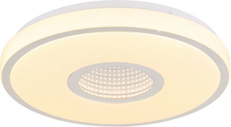 GLOBO LIGHTING Deckenleuchte »ASTANIA«, D: 38 cm,1200lm, Metall, weiß, 3D-Effekt, inkl. Leuchtmittel - silberfarben